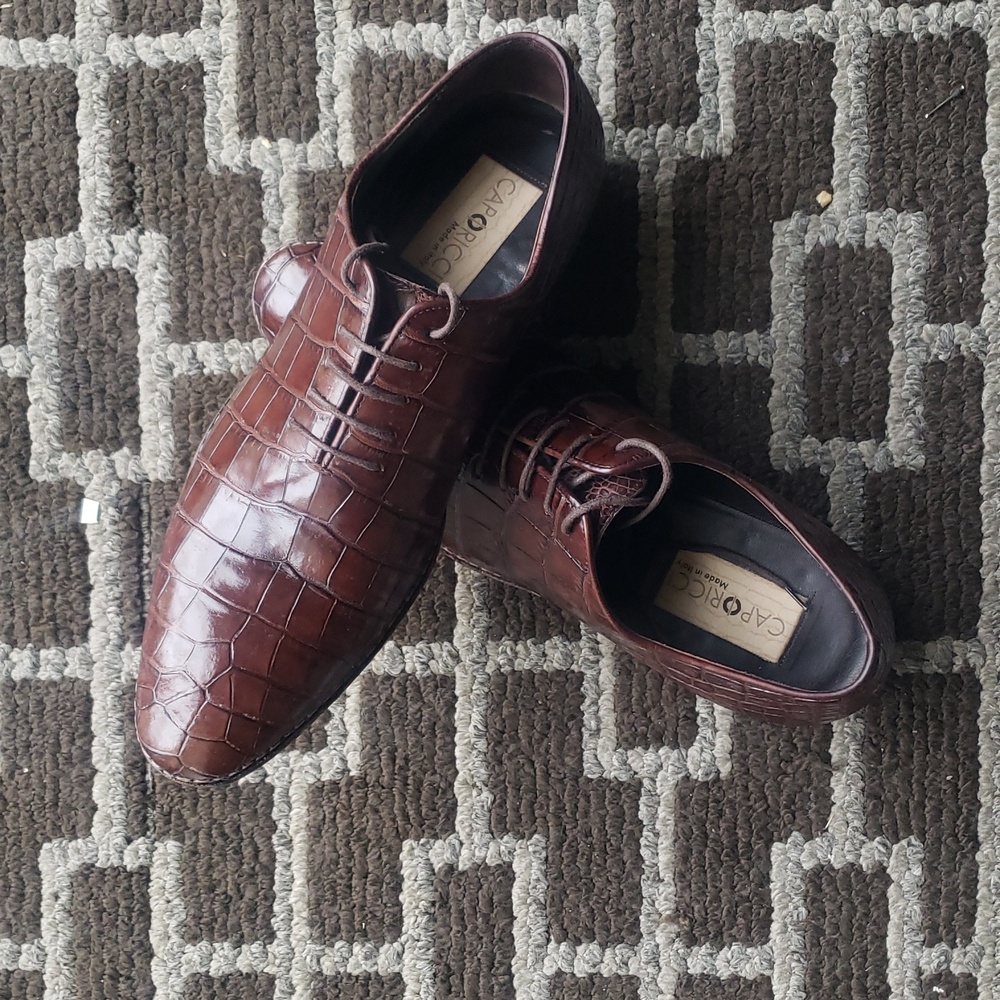 Caporicci Men's Brown  Pattern Shoes - Picture 3 of 7